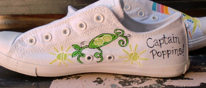 custom painted inside of shoe inside of shoe tennis custom design