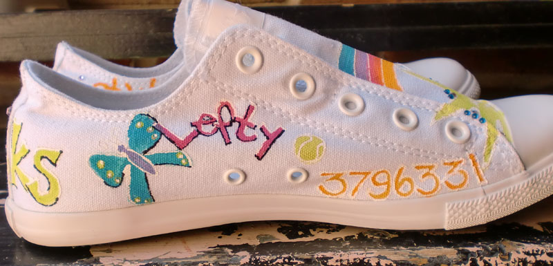 inside of shoe painted as well with custom designs customize the total shoe