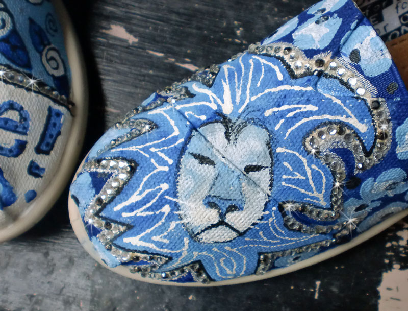 Blue Lions Cheer Shoes Spirit TOMS Blue Lions Cheer shoes