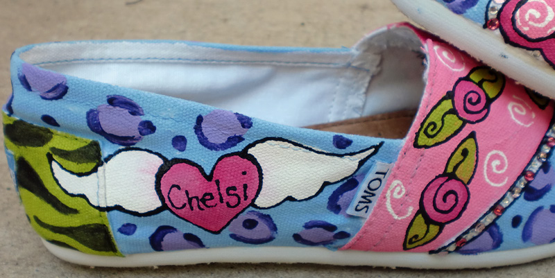 fun colors and crosses Personalized free spirit on the side