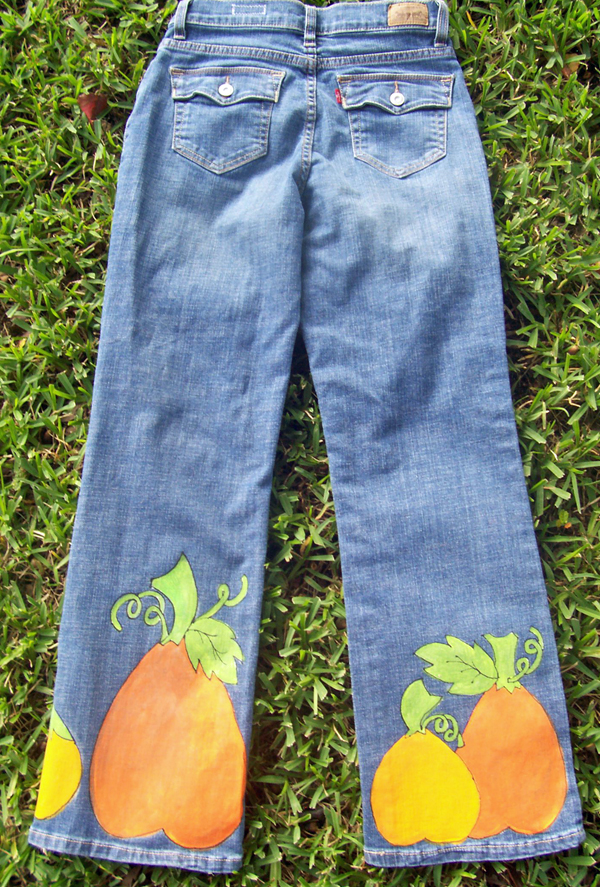 painted Halloween jeans