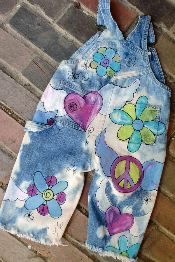Custom painted free spirit overalls back of free spirit overalls