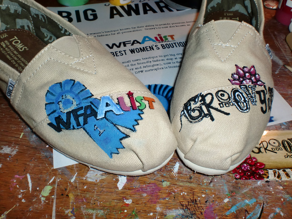 Groovys Business Logo painted toms Groovys Business Logo painted toms