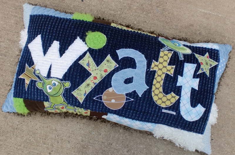 Custom Name PILLOW "Alien Space"