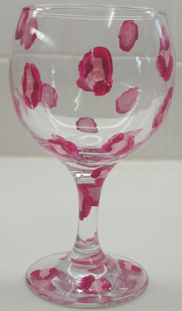 Hand Painted Cheetah Wine Glasses