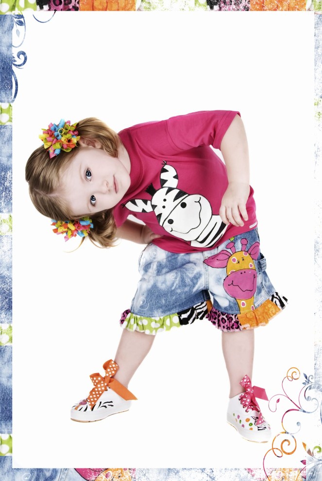 Hand Painted Zebra Applique T-shirt