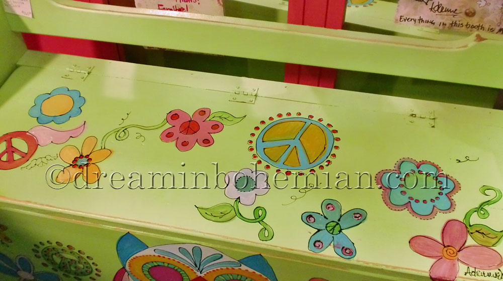 Lime Green Owl Chest/bench hand painted top Lime Green Owl Chest/bench hand painted top