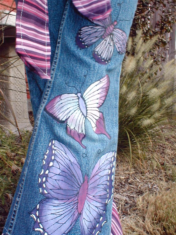 Beautiful Monarch Butterflies painted on your custom TOMS with your
