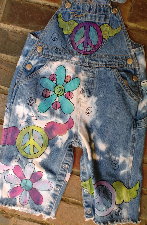 Custom Painted Free Spirit Overalls