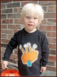 Hand Painted Appliqued Alien Tee