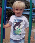 Painted Applique Killer Whales and Turtles Tee