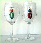 Hand painted single cowboy or cowgirl glasses
