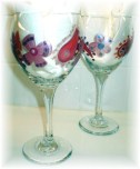 Hand Painted Floral Paisley Glasses