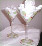 Hand Painted Olive Martinis