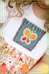 Hand Painted Butterfly Pocket skirted tee