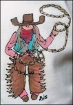 Hand Painted Cowgirl Tee