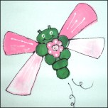 Hand painted dragonfly tee
