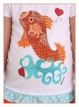 Hand Painted Japanese Tattoo Koi Tee