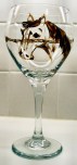 Hand Painted Horse Wine Glasses