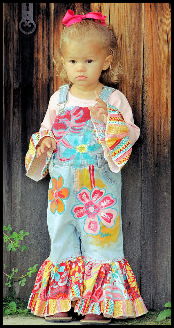 Hand Painted Indian Summer Overalls