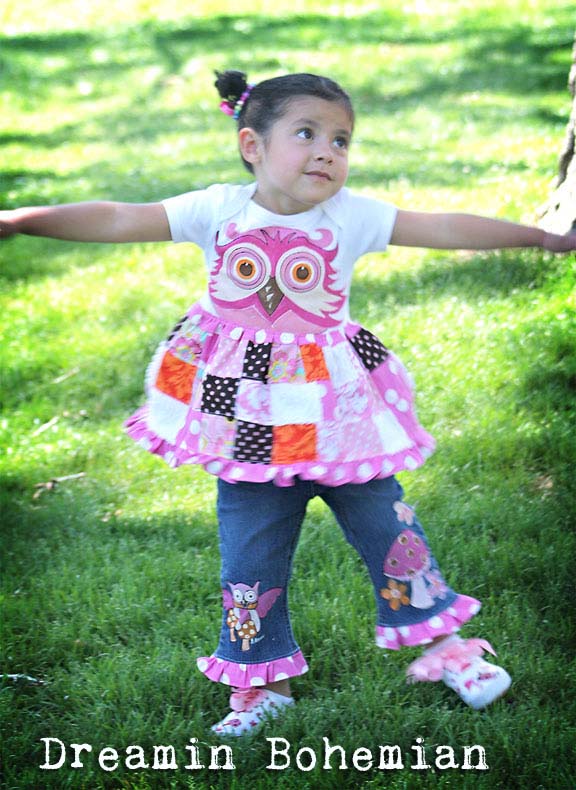Hand Painted Artsy Owl Set for Girls