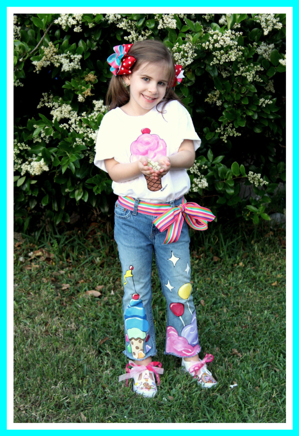 Hand Painted Sweet Shoppe Outifit