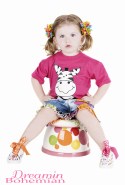 Hand Painted Zebra Applique T-shirt