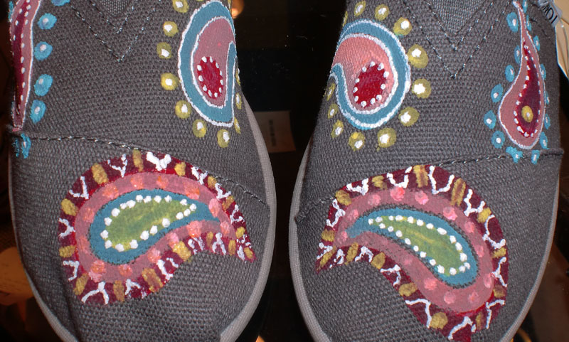 Custom Painted TOMS Paisleys