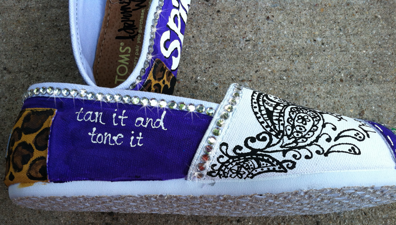 purple and white with crystals Side view of worlds toms