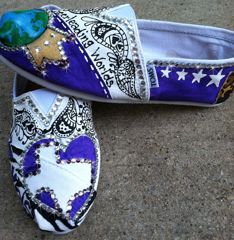 Gorgeous Spirit TOMS with Crystal Bling Cheerleading Worlds