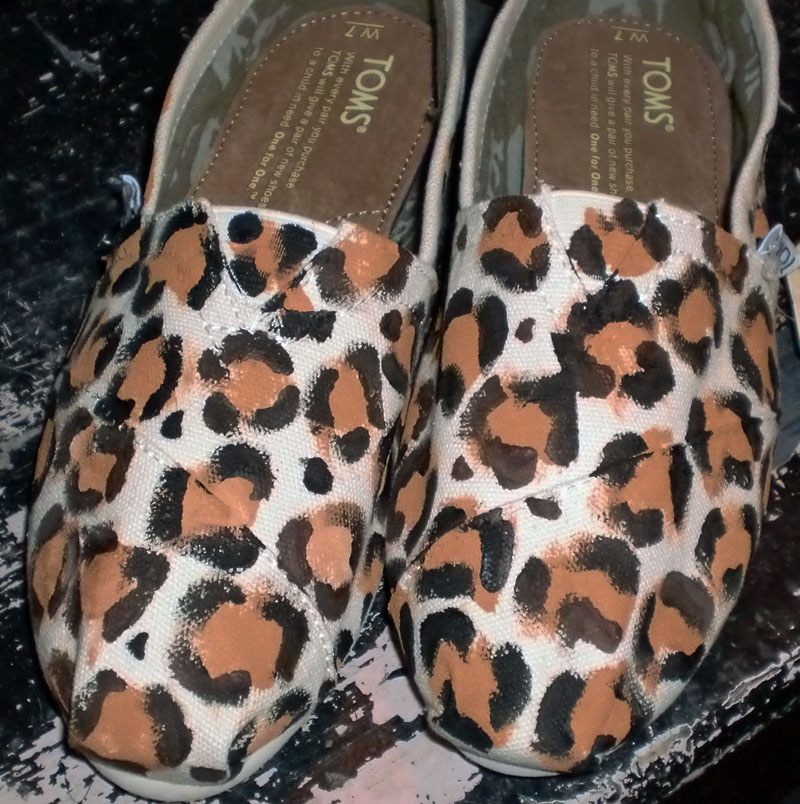 Get your Cheetah Feet here, hand painted cheetah print TOMS
